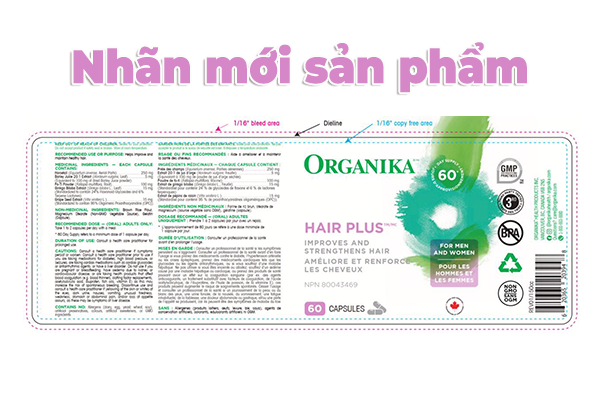Nhãn mới sản phẩm Organika Hair Plus