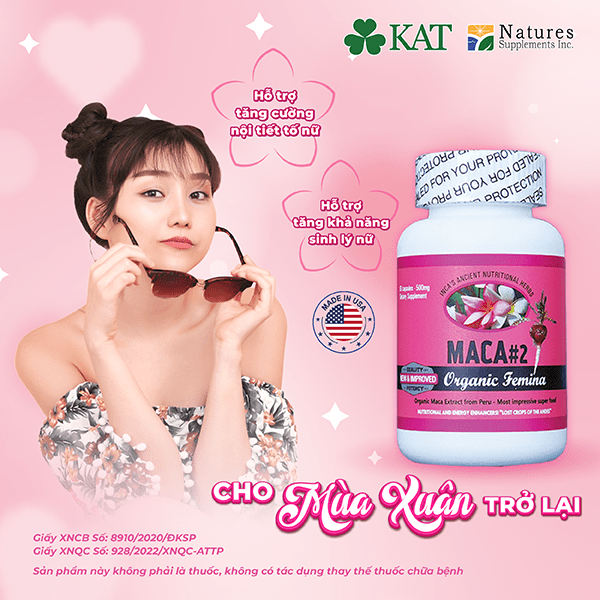 Thực phẩm bảo vệ sức khỏe Maca#2 Femina hỗ trợ tăng cường nội tiết tố nữ, hỗ trợ tăng khả năng sinh lý nữ