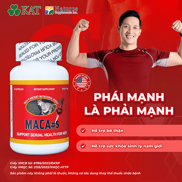 Thực phẩm bảo vệ sức khỏe Maca#5 hỗ trợ bổ thận, hỗ trợ tăng khả năng sinh lý nam