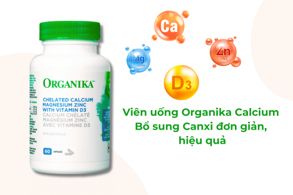 Bổ sung canxi bằng viên uống Organika Calcium